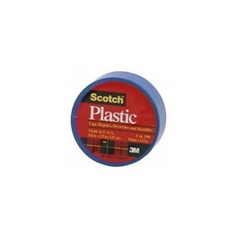 Plastic Tape - Red Scotch Tape - 0.75 x 125 inch