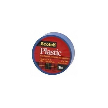 3M 02120000007 Plastic Tape Red Scotch Tape 075 x 125 inch