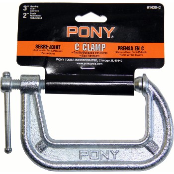 Carriage "C" Clamp, Light Duty ~ Adjustable 3" x 2" 