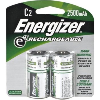 C NiMH Rechargeable Batteries - 2-Pack