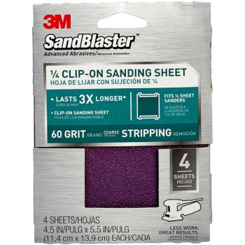 3M 051111547441 Sanding Sheets, For Power Tools ~ 60 Grit