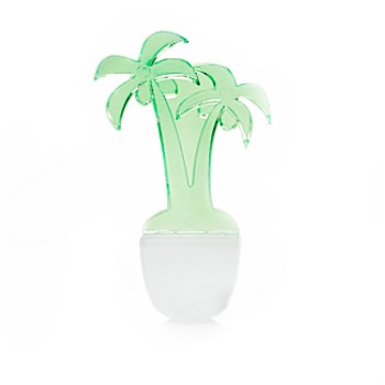 Night Light ~ Palm Tree Design,  Green LED