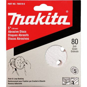 Sanding Disc - 5", 80 Grit, 5pk