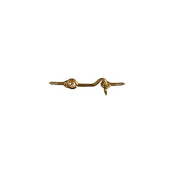 Solid Brass Hook & Eye, Visual Pack 2001 2-1/2 inches 