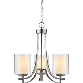 El Dorado Design Series 3-Light Chandelier ~ Satin Nickel Finish