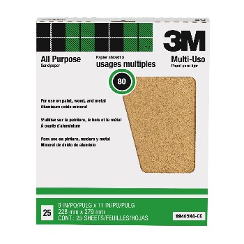 3M 051144994052 Sandpaper, Aluminum Oxide ~ 80 grit