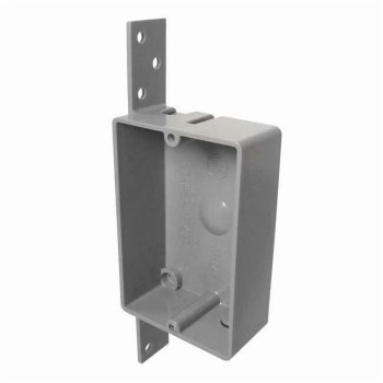 EZ Box Shallow Bracketed Switch/Outlet Box - 8 Cu In