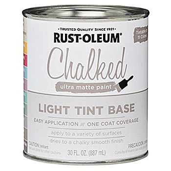 Rust-Oleum 287688 Chalked Ultra Matte Paint - Light Tint Base 