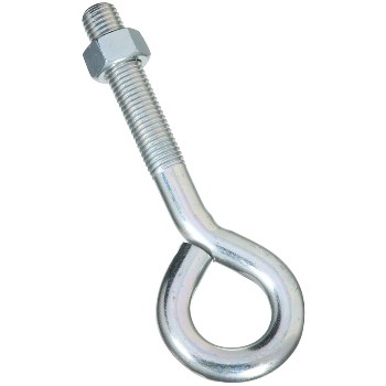 Eye Bolt w/Hex Nut, Zinc ~ 3/4" x 8"