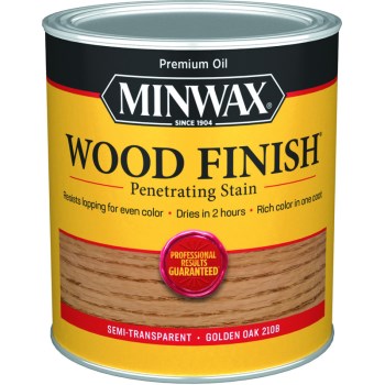 Minwax 70001 Semi-Transparent Wood Stain, Golden Oak ~ Quart