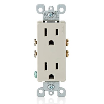 Decora Grounded Duplex Receptacle - Light Almond