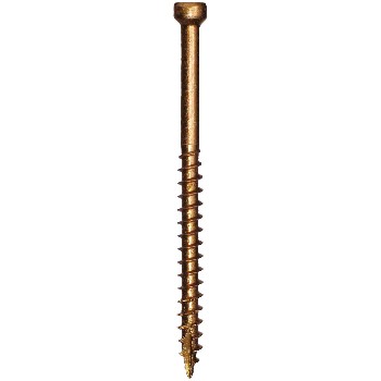 GRK Fasteners THS Trim Screw, Brass Color  ~ #8 x 2 1/2"