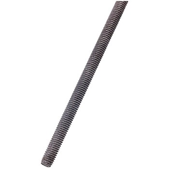 National N825-002 Threaded Rod, Galvanized ~ 3/8" x  16-24