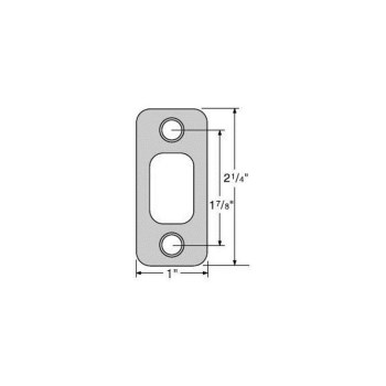 Kwikset Round Corner Deadbolt Strike, Venetian Bronze - 1" x 2-1/4"