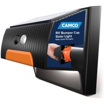 Camco RV Bumper Cap with Motion-Activated Solar Light