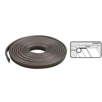 M-D Bldg Prods 78196 Door &amp; Window Vinyl Gasket Weatherstrip, Brown ~  1/4" thick by 1/2" W x 17 Ft. L 