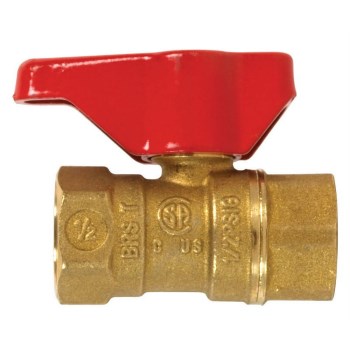 Lever Handle Brass Gas Cock, 1/2"