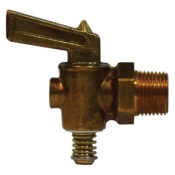 Lever Handle Drain Cock - Brass - 1/8 inch