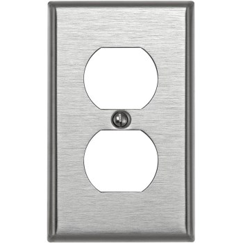003-84003 Stainless Steel Duplex Outlet Plate