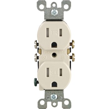 Tamper-Proof Duplex Outlet ~ Light Almond