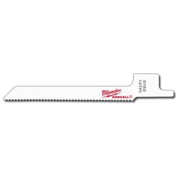 Milwaukee SAWZALL Bi-Metal Scroll Blade, 14 TPI - 3-5/8", 5pk