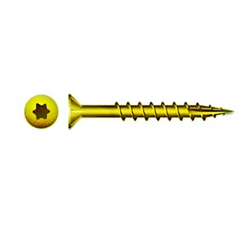 Mazel 221110312 E-Z Driver Yellow Zinc Deck Screw ~ #10 x 3 1/2"