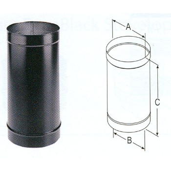 Single Wall Stove Pipe, 24 Ga ~ 6" x 24" 