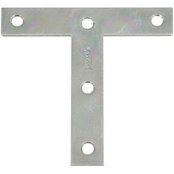 National 113753 T Plate, Zinc (2) ~ 4" X 4"