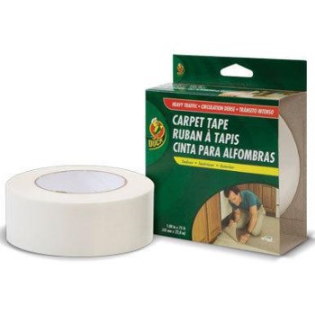 Duck Brand Heavy Traffic Carpet Tape,  White ~  1.88" x 75 Ft