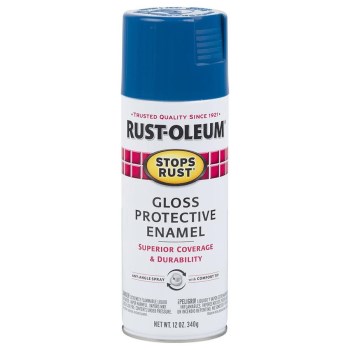 Stops Rust Enamel Spray, Gloss Royal Blue - 12 oz
