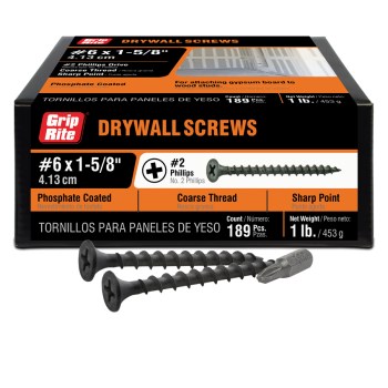 Prime Source #6 x 1-5/8" Coarse Thread Drywall Screw (1 lb)