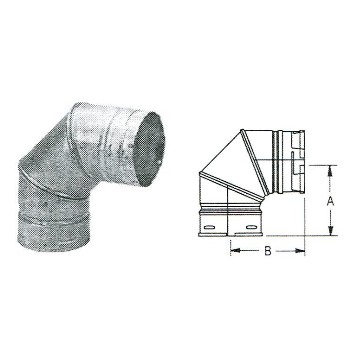 M &amp; G Duravent 33190 4in. 90 Degree Elbow