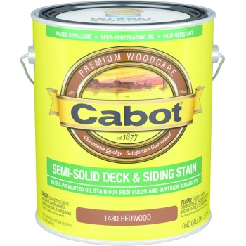 Cabot 140-1480-07 Semi-solid Decking Stain, Redwood ~ Gallon