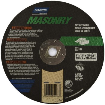 Norton 89086 8in. Masonry Cutting Wheel