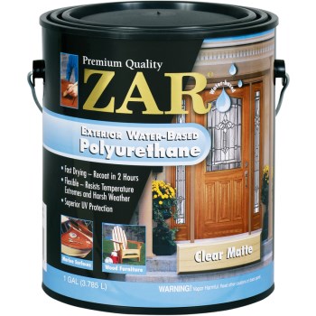 ZAR Exterior Water-Based Polyurethane,  Matte Finish ~ Gallon