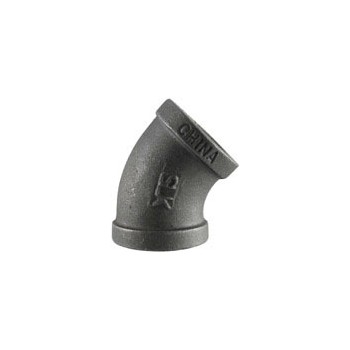 1/4 Black 45 Elbow