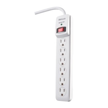 Woods Brand 6 Outlet Surge Protector w/3' Cord