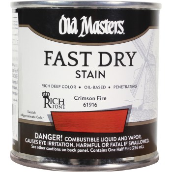 Hp Crimson Fire Fast Dry Stain, Crimson ~ 1/2 pint