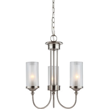 Hardware House 208987 Lexington 3 Light Chandelier ~ Satin Nickel