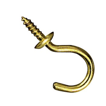 Hindley 11925 Brass Cup Hooks ~ 1/2" 
