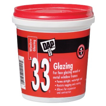 Dap 12120 White 33 Window Glazing ~ Half Pint