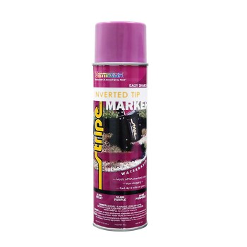  Water-Based Inverted Tip Stripe Marking Paint, Purple ~ 20 oz Aerosol Can 