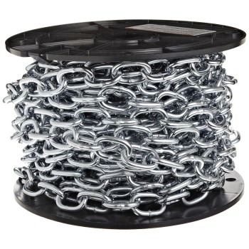 Campbell Chain 0722957 Passing Link Chain, Blu-Krome Finish ~ #2/0 x 50 Ft