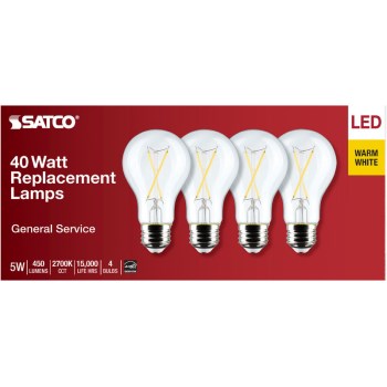 4pk 5w Led A19 Bulb