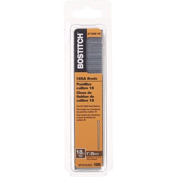 Bostitch 18-Gauge Brad Nails - 1" (1000pk)