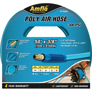 Poly Air Hose, Blue ~ 3/8" x 50 Ft.