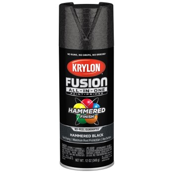 Krylon Fusion All-In-One Spray Paint, Hammered Black