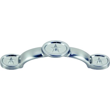 Texas Star Design Cabinet Pull, Satin Nickel Finish ~ 3" CTC 