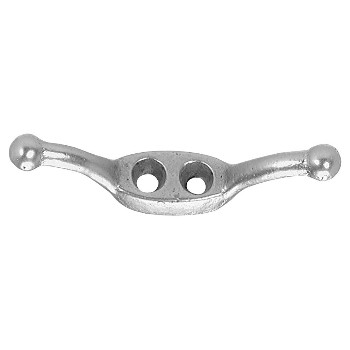 Line or Rope Cleat, Nickel Plated ~ 4 1/2"