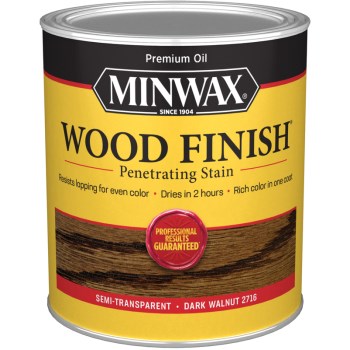 Minwax 70012 Semi-Transparent Wood Stain, Dark Walnut ~ Quart